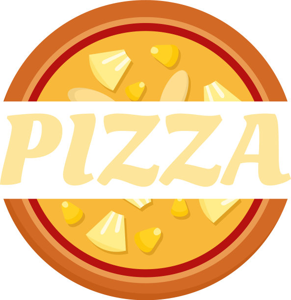 披萨标签logo风格扁平图片下载
