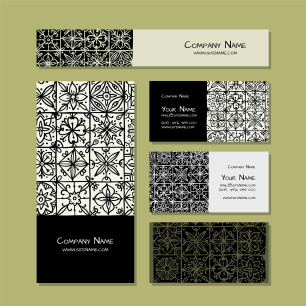 名片设计民族复古饰品图片下载