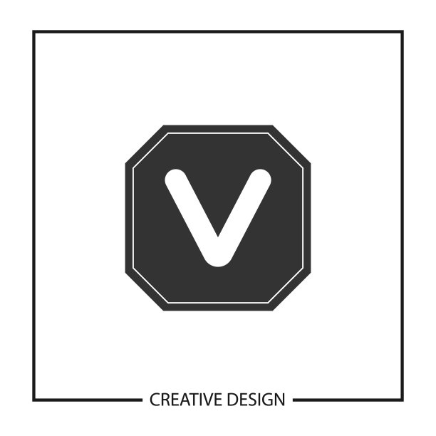 首字母V logo模板设计图片下载