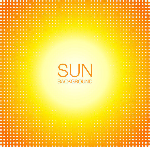 太阳橙色半色调圈背景图片下载