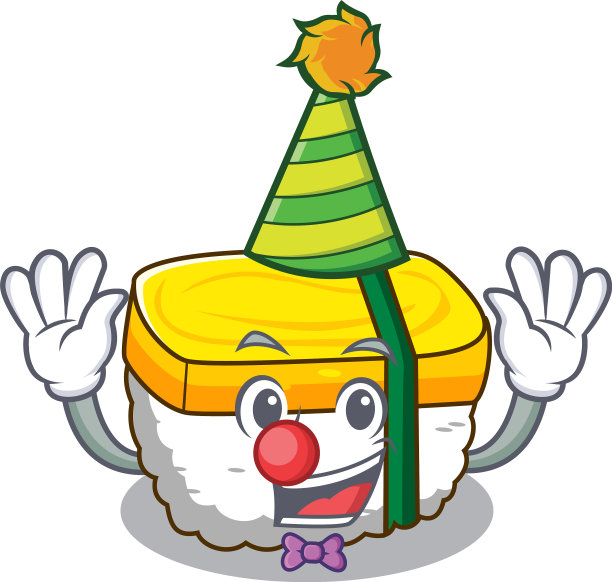 小丑寿司用鸡蛋的角色图片下载