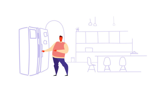 饥饿的男人打开冰箱门漫不经心的男人图片下载