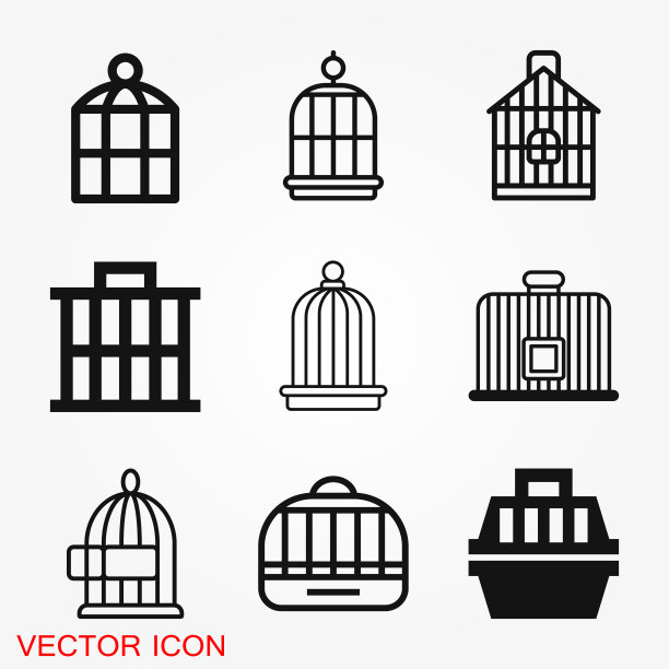 鸟笼图标为您的设计标志图片下载
