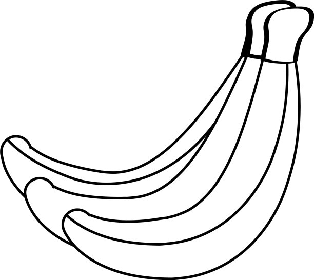 隔离香蕉果实设计图片下载