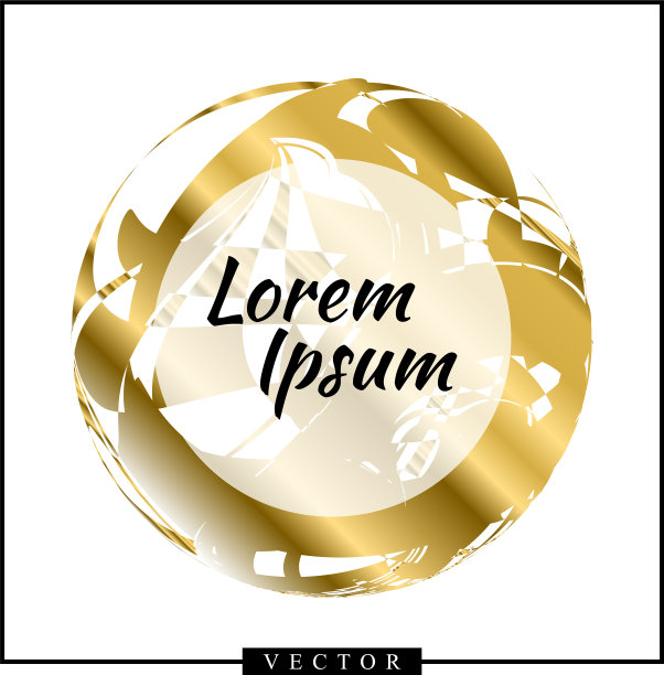 抽象的金色形状在白色的背景图片下载