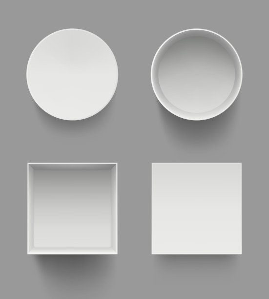 盒子顶视图礼物打开白色的箱子图片下载