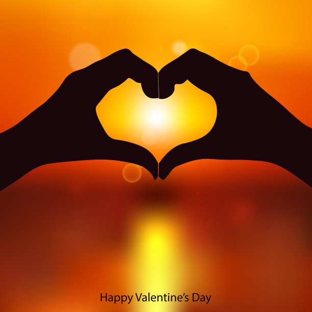 手心里阳光下为情人节图片下载