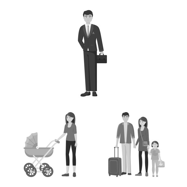 孤立的对象脸和肖像符号集图片下载