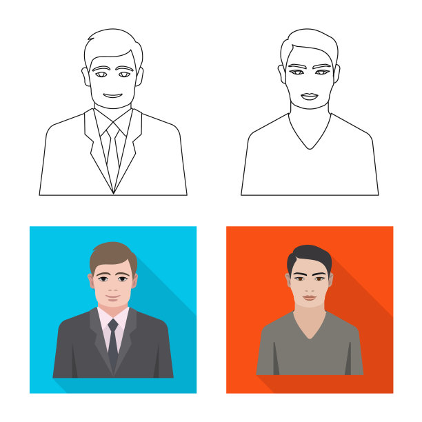 设计发型和职业标志图片下载