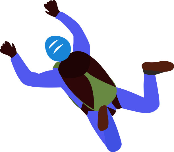 跳伞运动员从事一项危险的跳跃运动图片下载