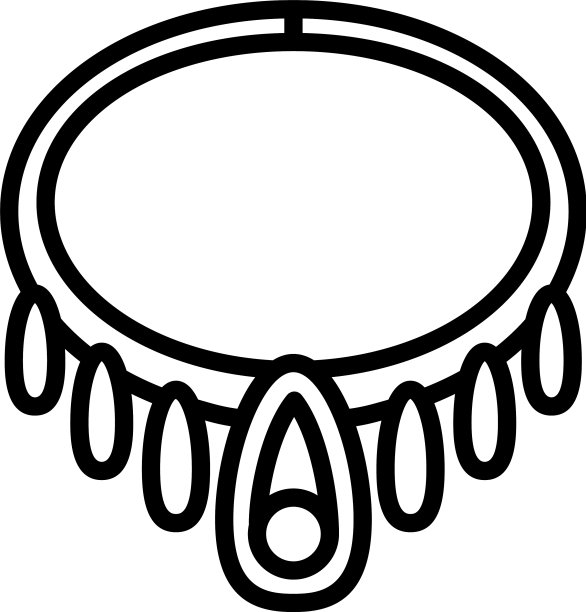 女人项链图标轮廓风格图片下载