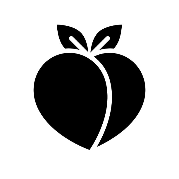 桃是中国农历新年的固体图标图片下载