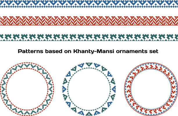 图案基于汉-曼西西伯利亚民间图片下载