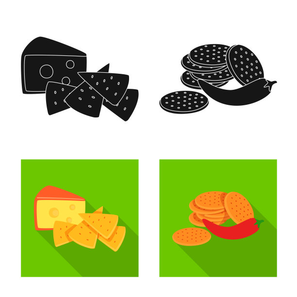 设计品位和时令的标志集图片下载