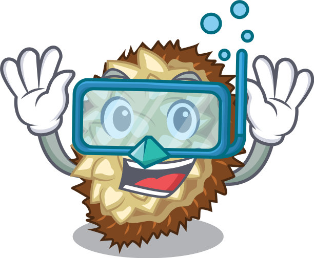 跳水马郎水果形状卡通图片下载