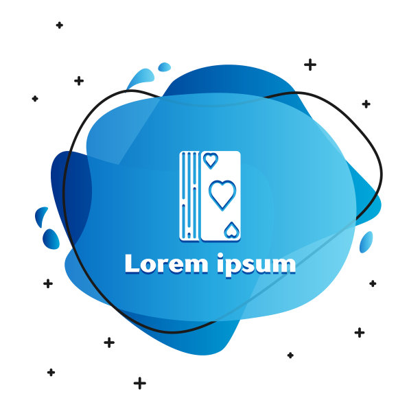 白色牌组扑克牌图标孤立在白色上图片下载