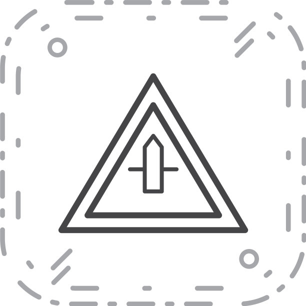 十字路口的小标志图标图片下载