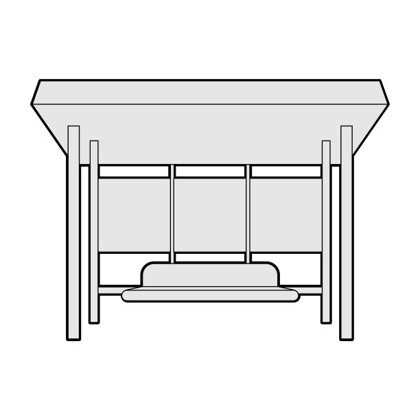 公交车站孤立的公交车站图片下载