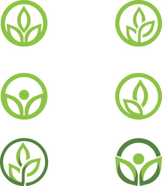 树叶生态自然logo模板图片下载