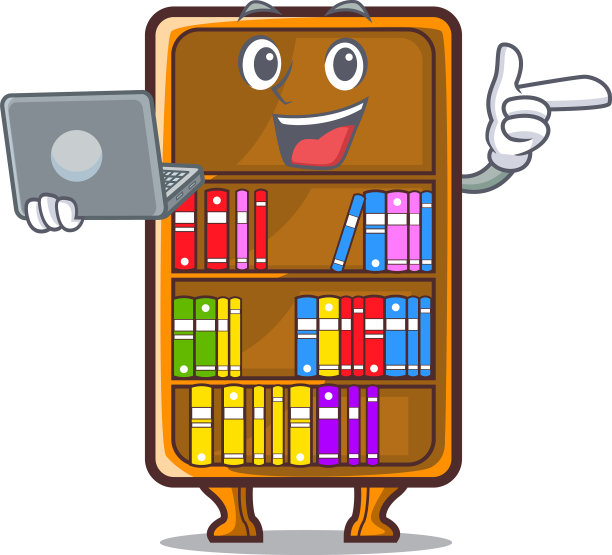 写字台旁边还有笔记本吉祥物书柜图片下载