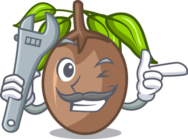 机修工把水果片上的形状做成卡通图片下载