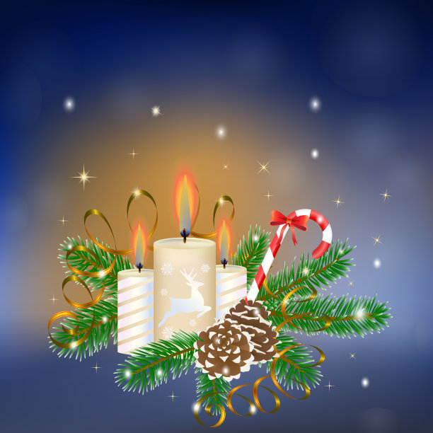 三支蜡烛图片下载