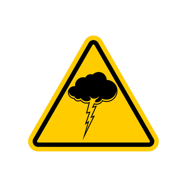 注意雷雨黄色禁止图片下载