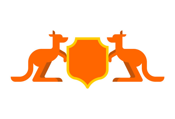 袋鼠和盾是澳大利亚的纹章象征图片下载