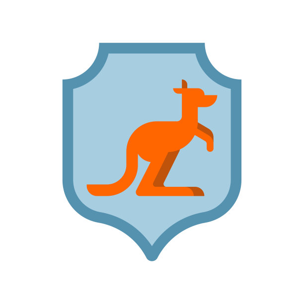 袋鼠盾纹章象征澳大利亚的大衣图片下载