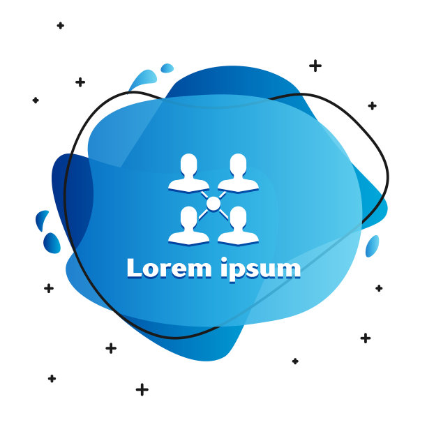 白色项目团队基地图标隔离在白色上图片下载