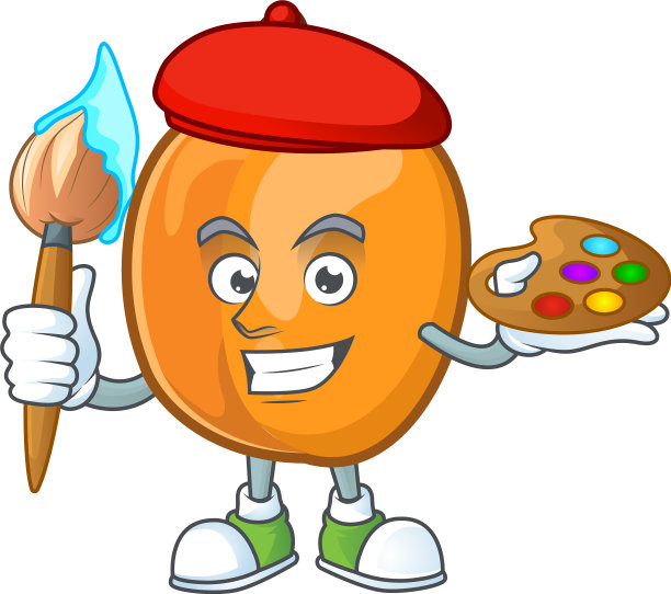 画家杏为营养卡通人物图片下载