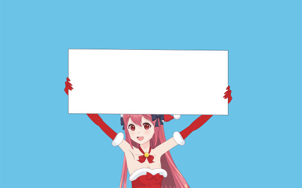 日本亚洲妇女举着白色的大招牌图片下载