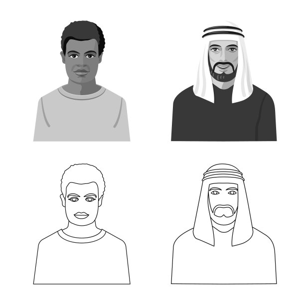 设计发型和职业标志图片下载