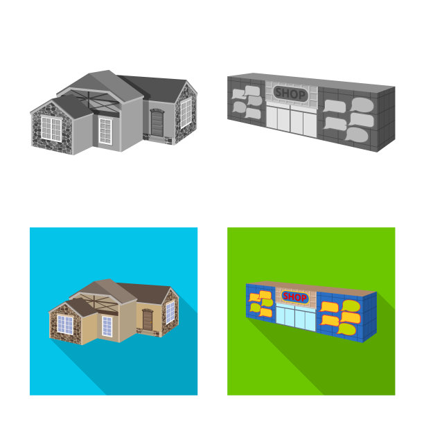 设计立面和住宅标志集图片下载