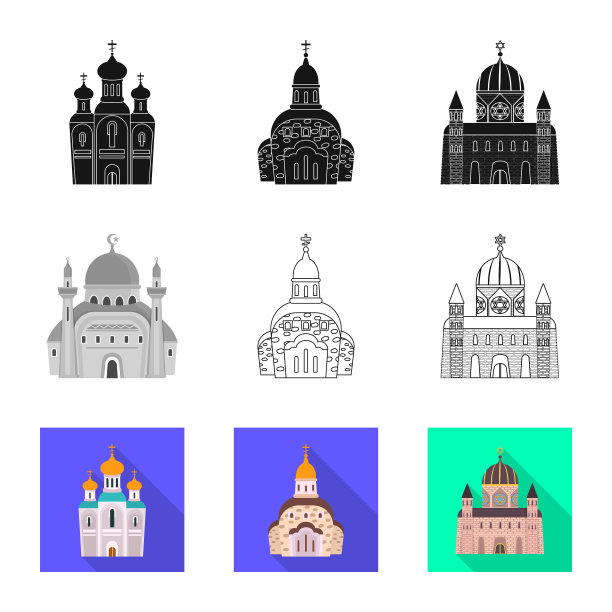 设计邪教和寺庙标志集邪教图片下载