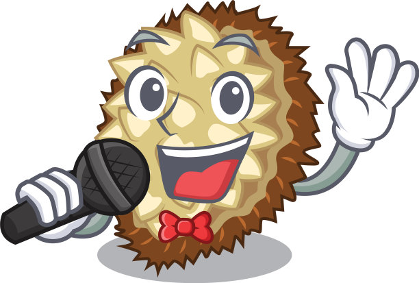 歌唱多汁的玛朗水果在玻璃字符图片下载