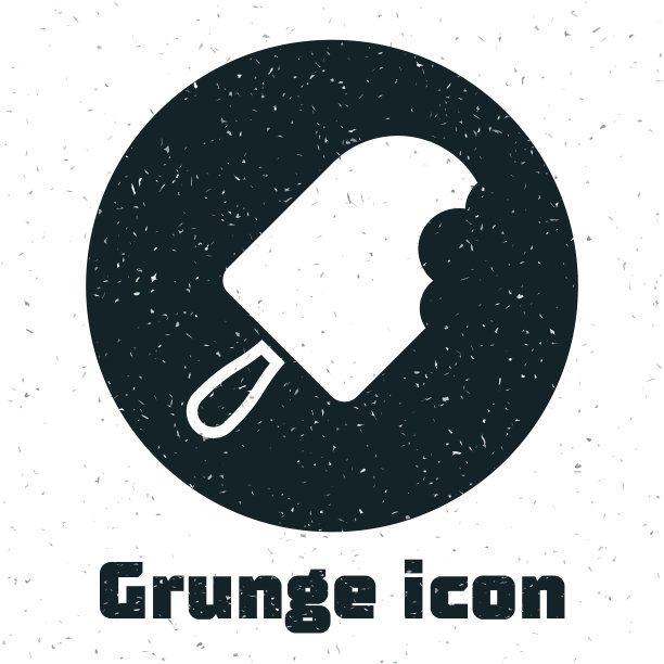 垃圾冰淇淋图标孤立的白色背景图片下载