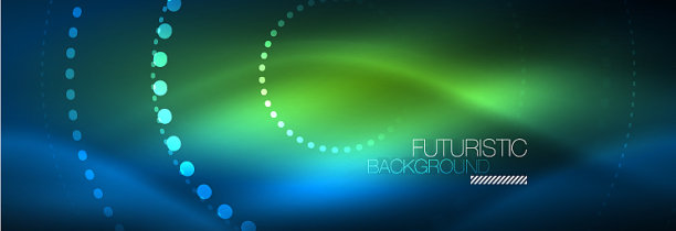 发光的霓虹灯圆线点圆线设计图片下载