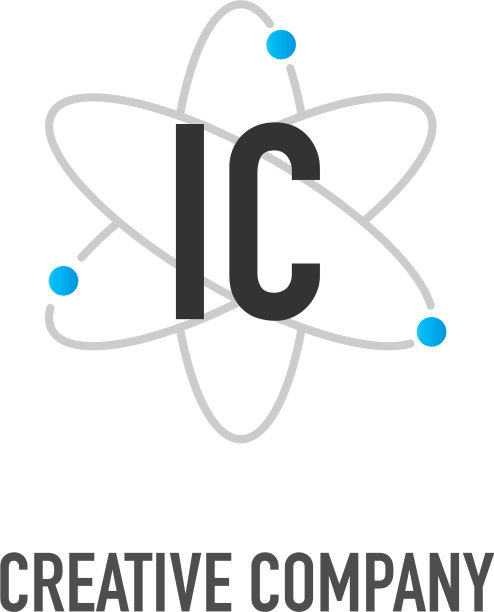 首字母IC原子中子设计标志图片下载