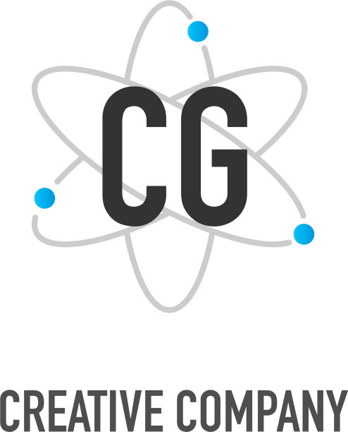 原子中子设计标志的首字母CG图片下载