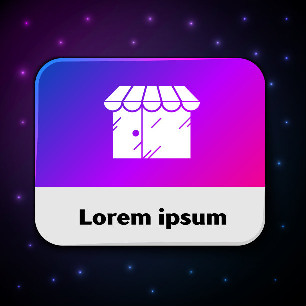 白色理发店建筑图标孤立在黑色上图片下载