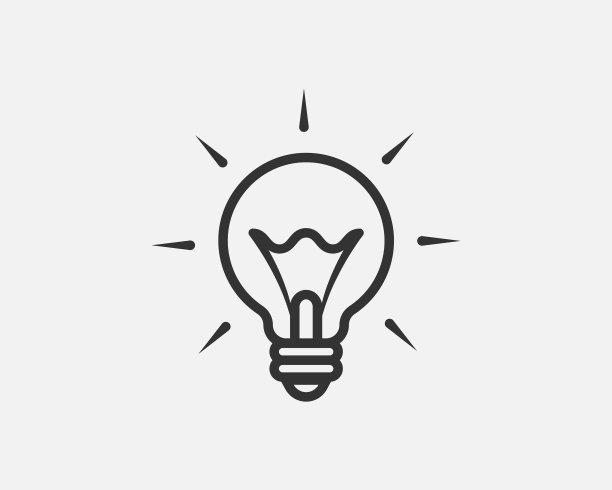 灯泡图标设计概念图片下载