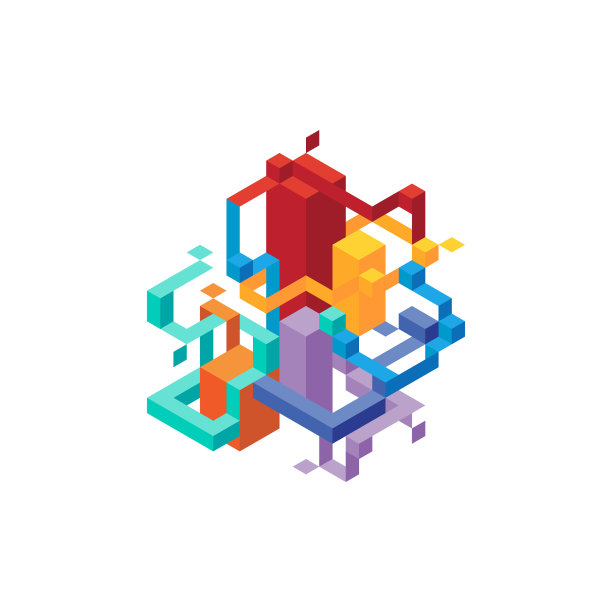 抽象现代几何等距构成图片下载