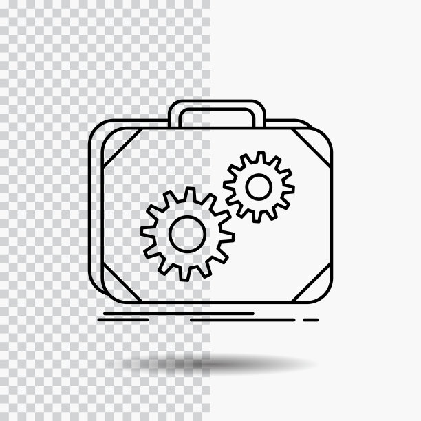 公文包生产进度线图标图片下载