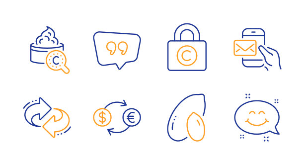 胶原蛋白皮肤刷新和引用气泡图标集图片下载