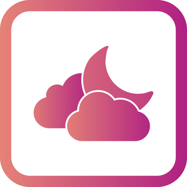 云和月亮的图标图片下载