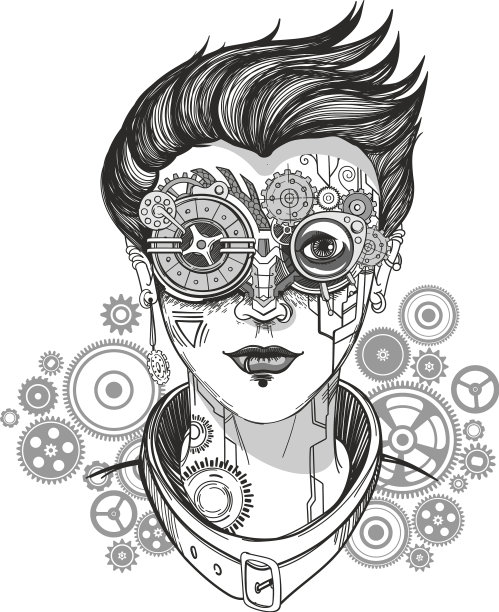 蒸汽朋克女孩图片下载