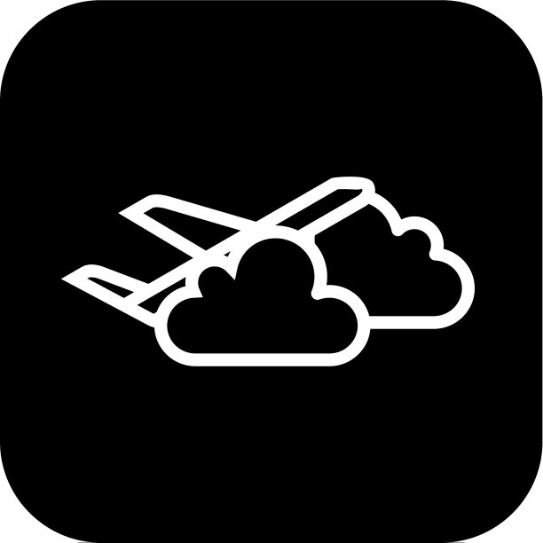 飞机云图标图片下载