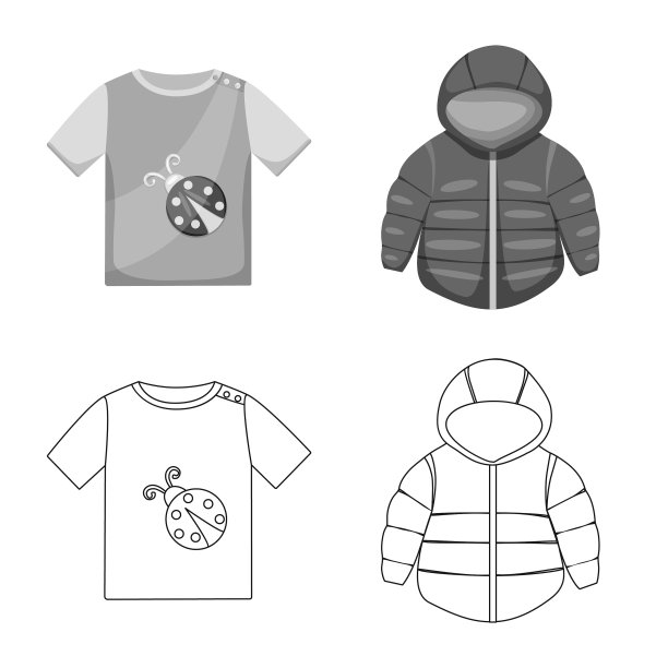 设计时尚和服装符号集图片下载