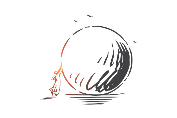 动机决定努力概念草图图片下载